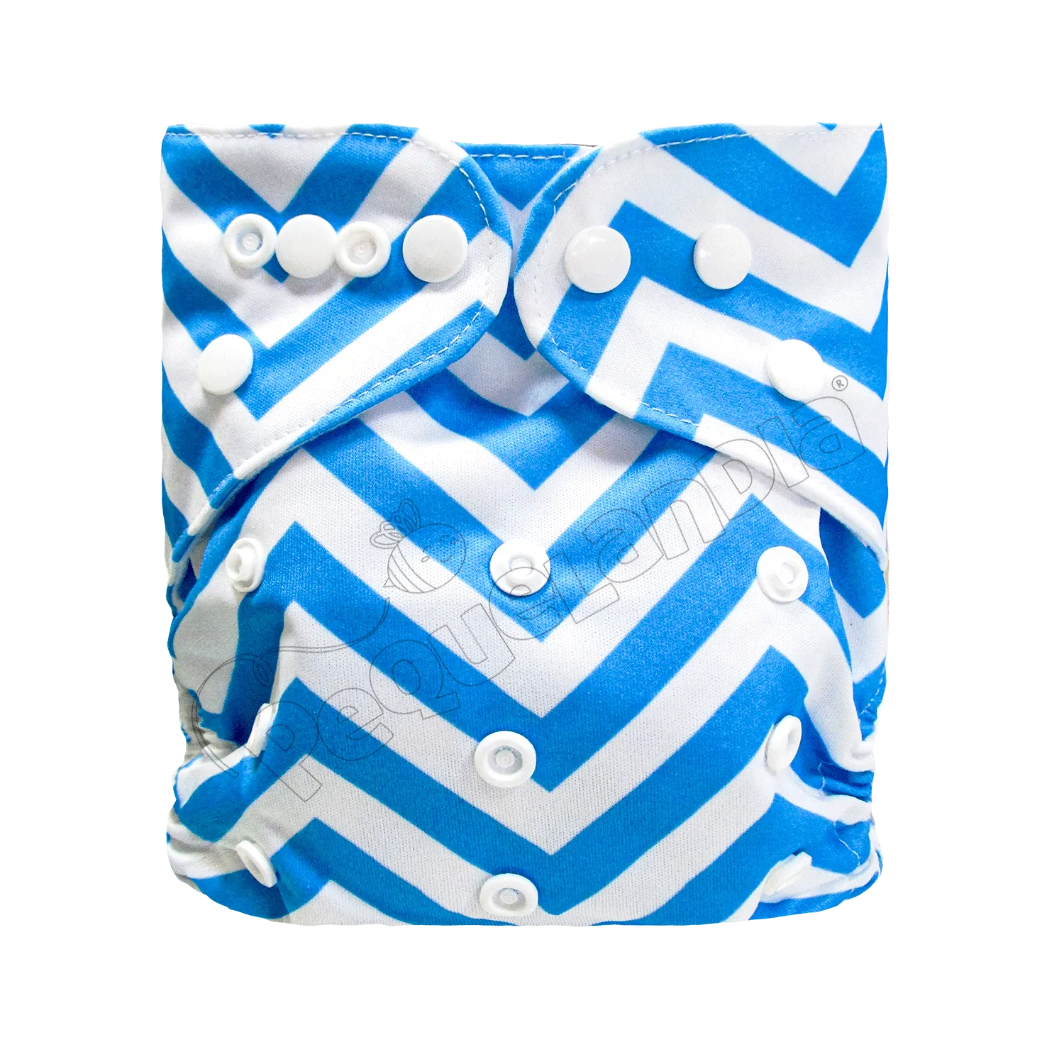 Pañal de Tela Ecológico – Zigzag Celeste