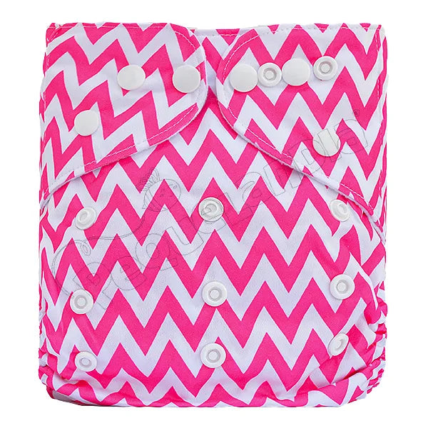 Pañal de Tela Ecológico – Zigzag Fucsia