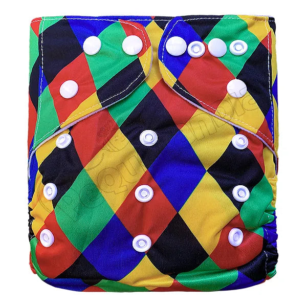 Pañal de Tela Ecológico – Arlequin Negro