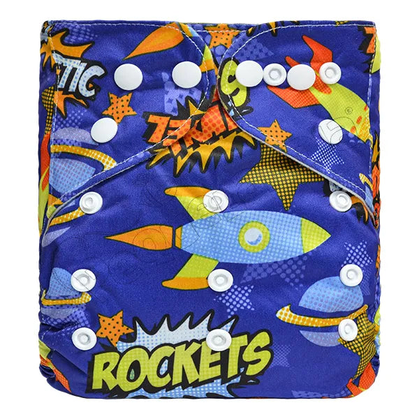 Pañal de Tela Ecológico – Rockets Azul