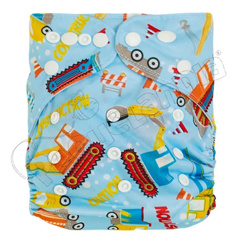 Pañal de Tela Ecológico – Construccion Fondo Celeste