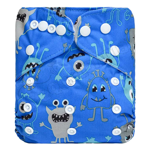 Pañal de Tela Ecológico – Monster Inc Fondo Azul