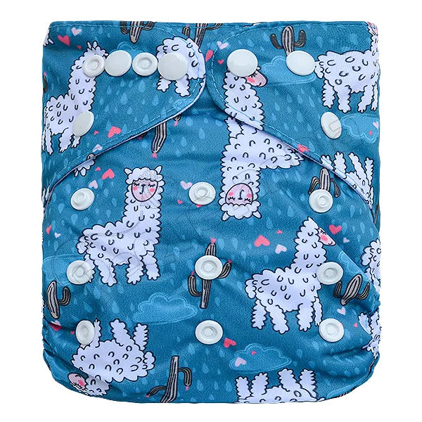 Pañal de Tela Ecológico – Alpacas Blancas