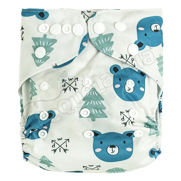 Pañal de Tela Ecológico – Carita Oso Azul