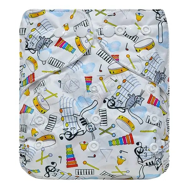 Pañal de Tela Ecológico – Gatos Musicales