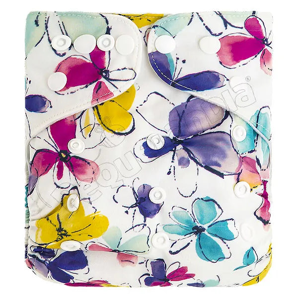 Pañal de Tela Ecológico – Flores Acuarela