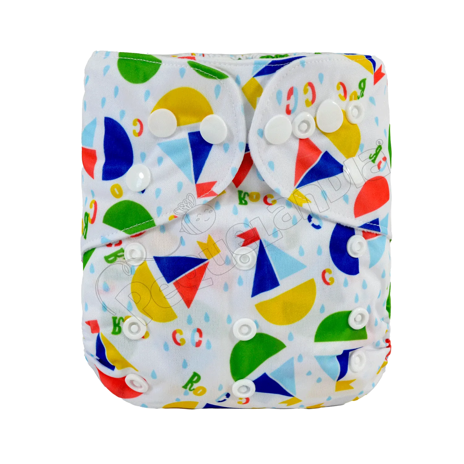 Pañal de Tela Ecológico – Veleritos Colores Fondo Blanco