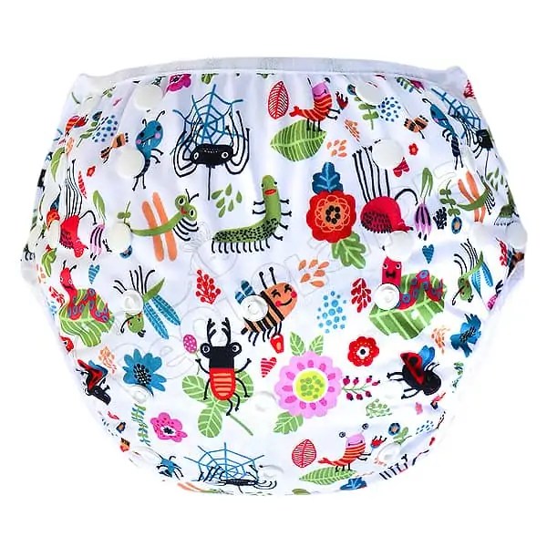 Pañal Natación large Insectos Colores