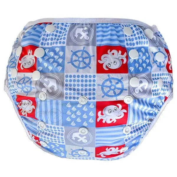 Pañal Natación large Patchwork Marino