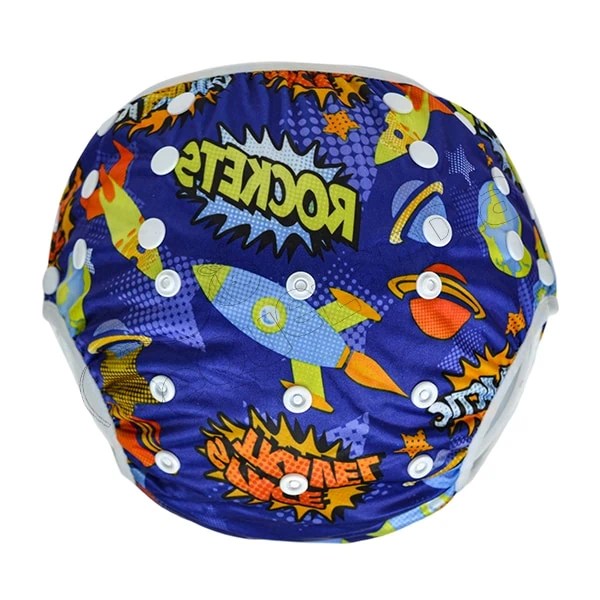 Pañal Natación large Rocket Fondo Azul