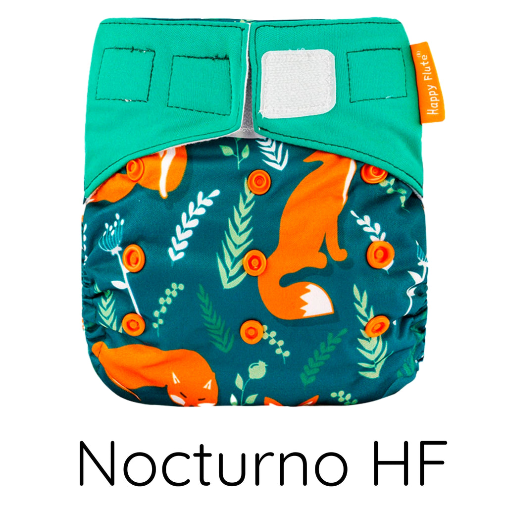 Pañal nocturno Happy Flute de tela reutilizable