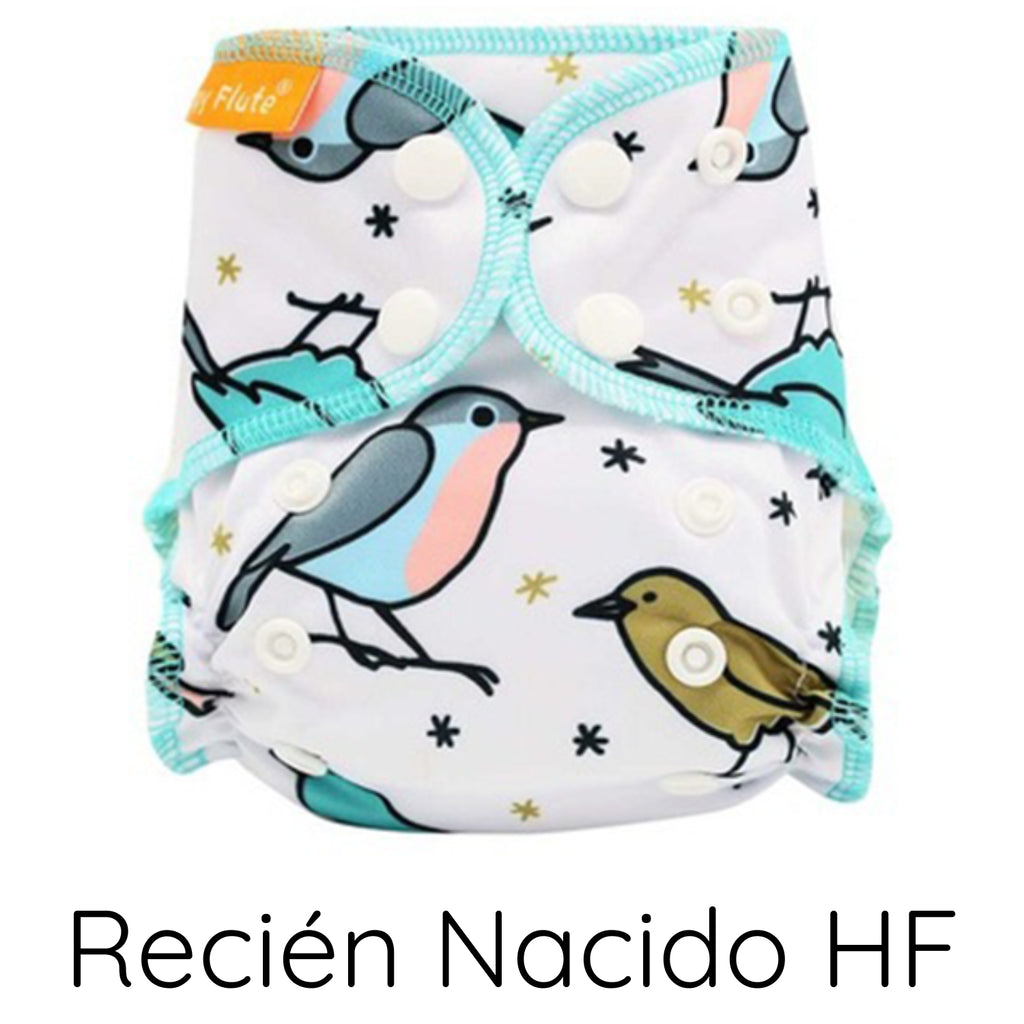 Pañal recién nacido Happy Flute de tela reutilizable