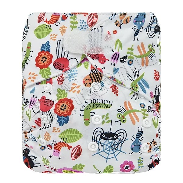 Pañal Ecológico con Velcro Insectos Colores