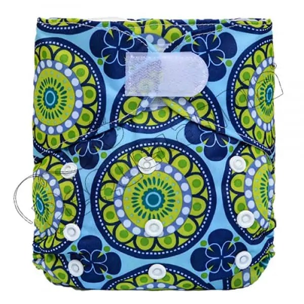 Pañal Ecológico con Velcro Mandala Verde