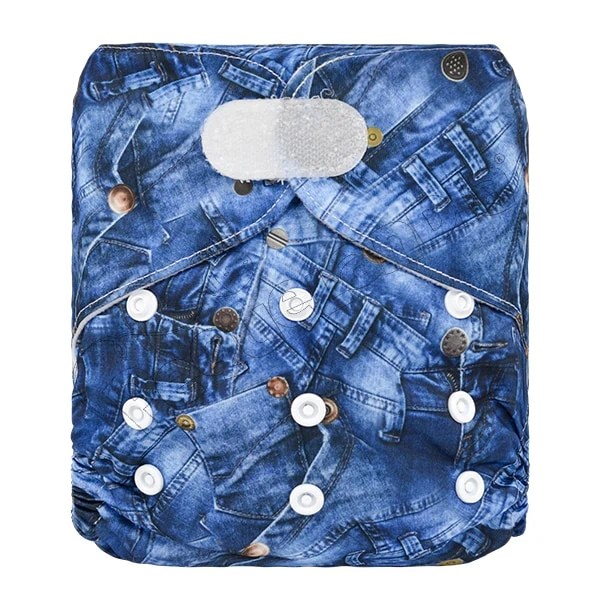 Pañal Ecológico con Velcro Jeans con Tachas