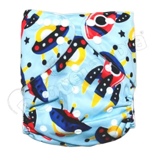 Pañal Ecológico XL Cohete Fondo Celeste