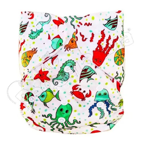 Pañal Ecológico XL Pulpitos Fondo Blanco