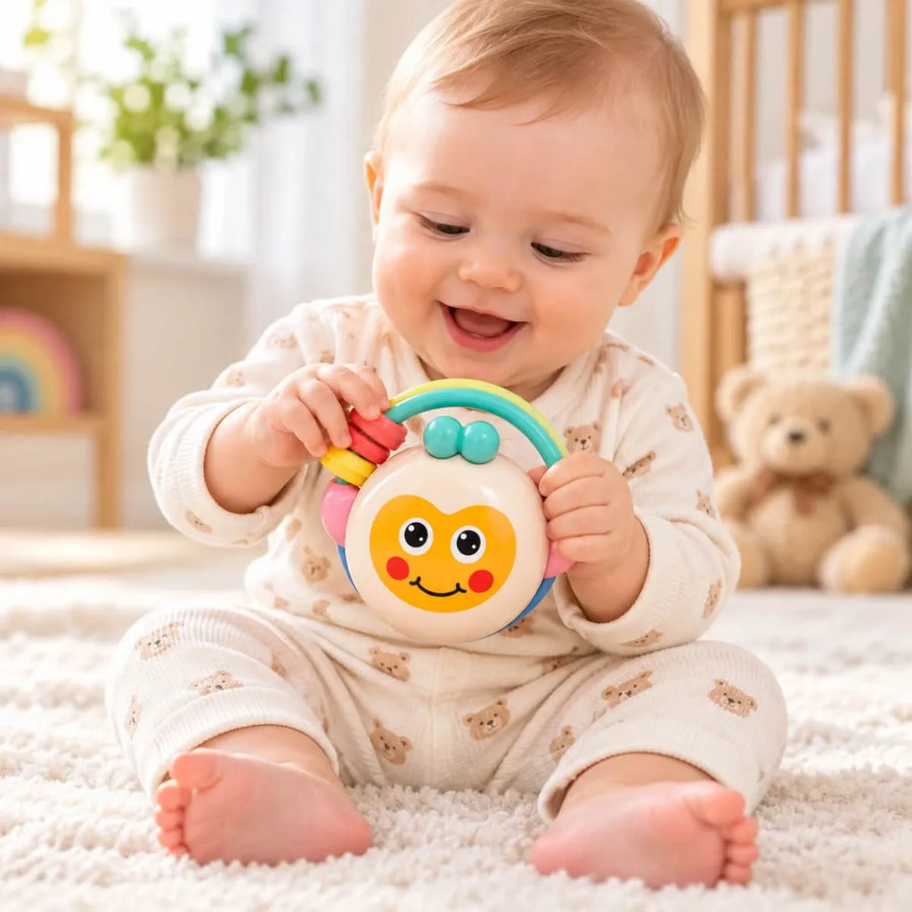 Bebé jugando con sonajero educativo Aiyingle