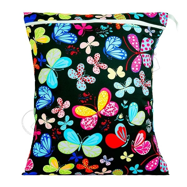 Wetbag Diseño Mariposas Diseño Fondo Negro