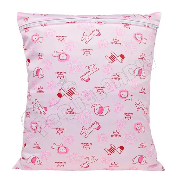 Wetbag Diseño Love Baby Fondo Rosa